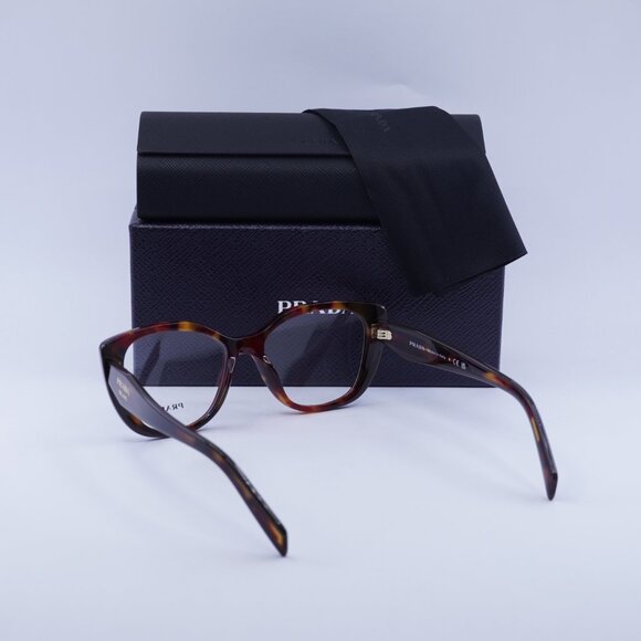 Prada PRB04V 22A1O1 Cat Eye Eyeglasses - Poppy Havana Bordeaux 51mm - Picture 3 of 10